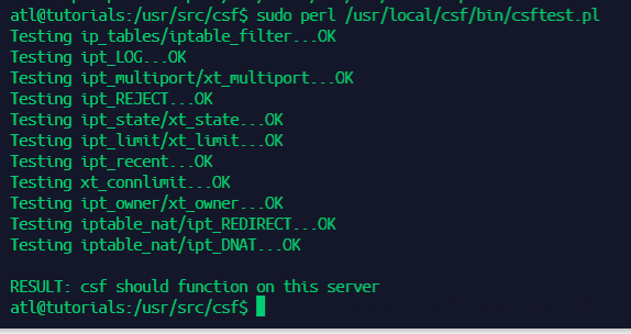 Install CSF (Configserver Firewall) - Checking IP Tables